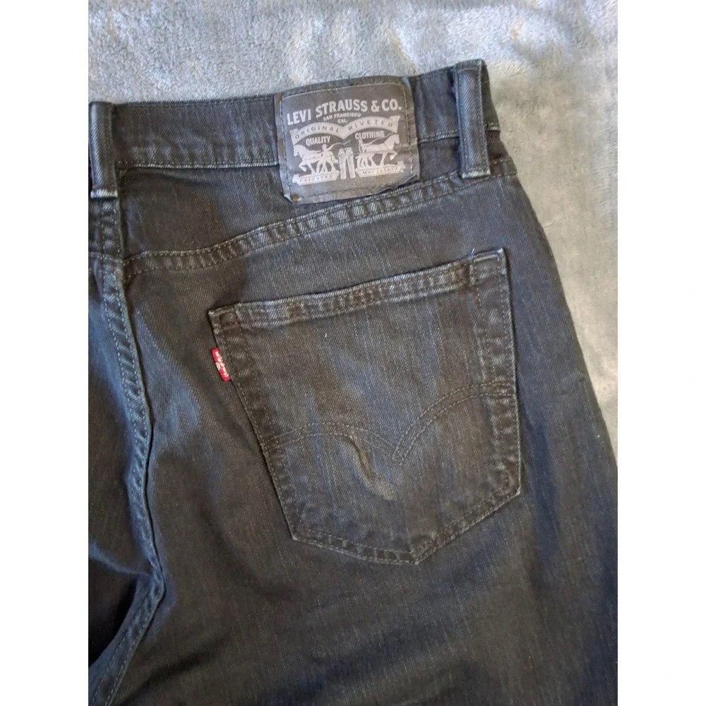 Levis 511 Slim Fit Jeans Mens 33x34 Dark Gray Charcoal Denim Pants 18181-0034